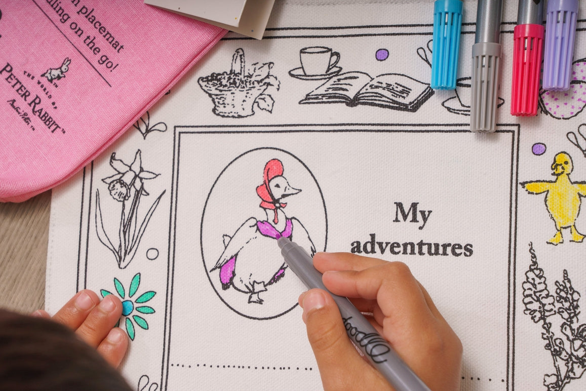 Eat Sleep Doodle Jemima Puddle-Duck™ Placemat To Go - Colouring Craft Kit