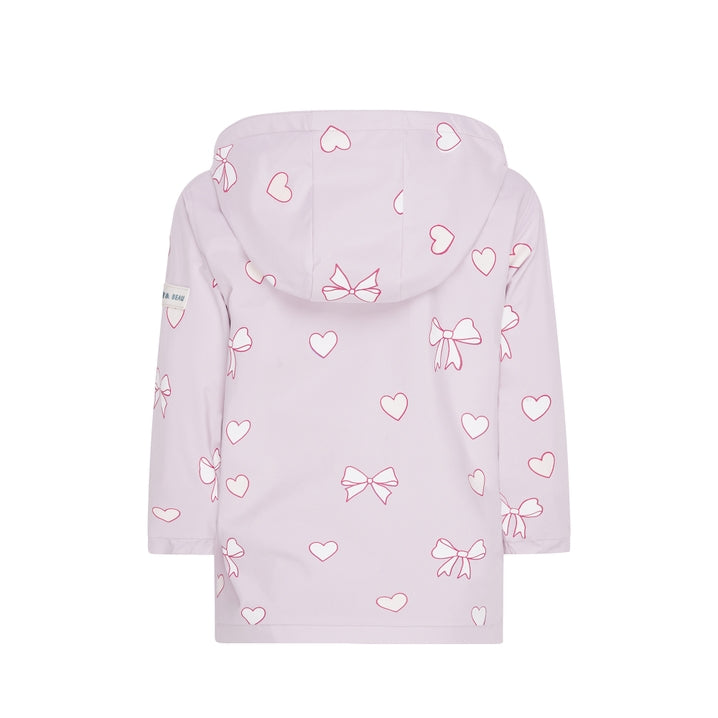 Holly & Beau Hearts & Bows Colour Changing Kids Raincoat