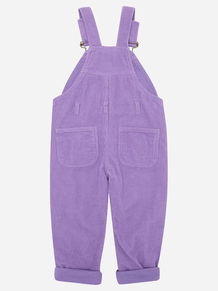 Dotty Dungarees Violet Chunky Cord Dungarees