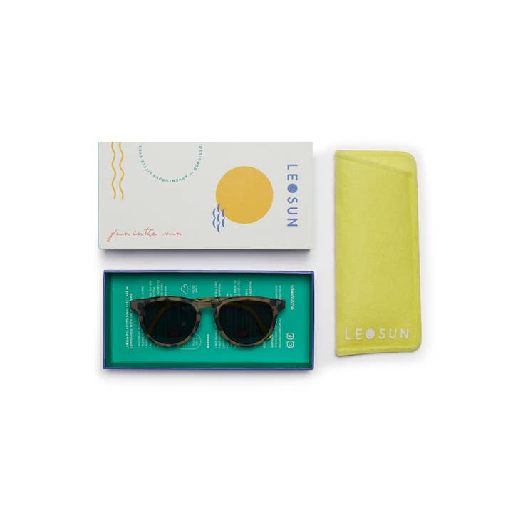 Leosun Kids Polarized Sunglasses 3+ Years - Oli | Tortoise / Neon