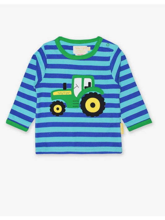 Toby Tiger - Organic Tractor Applique T-Shirt