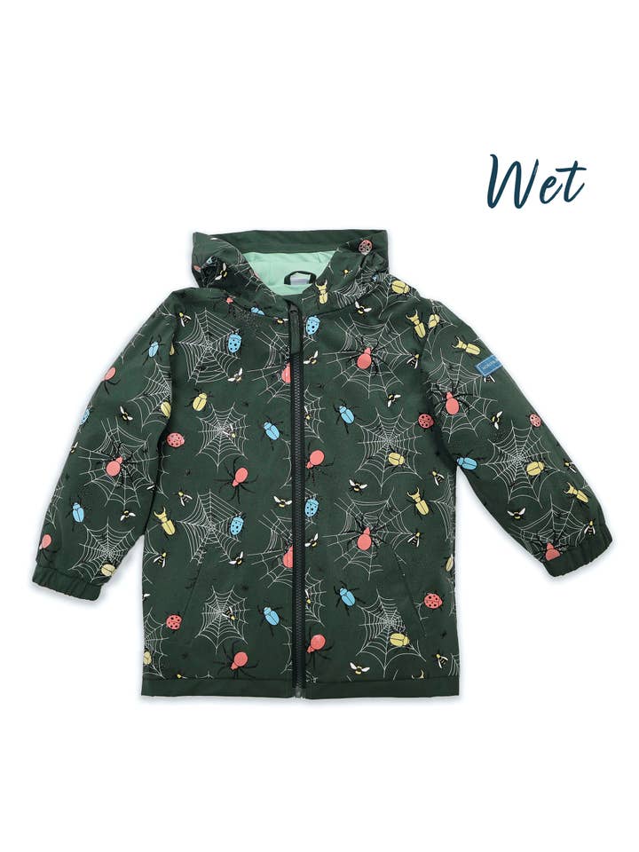 Holly & Beau: Green Bugs Colour Changing Raincoat