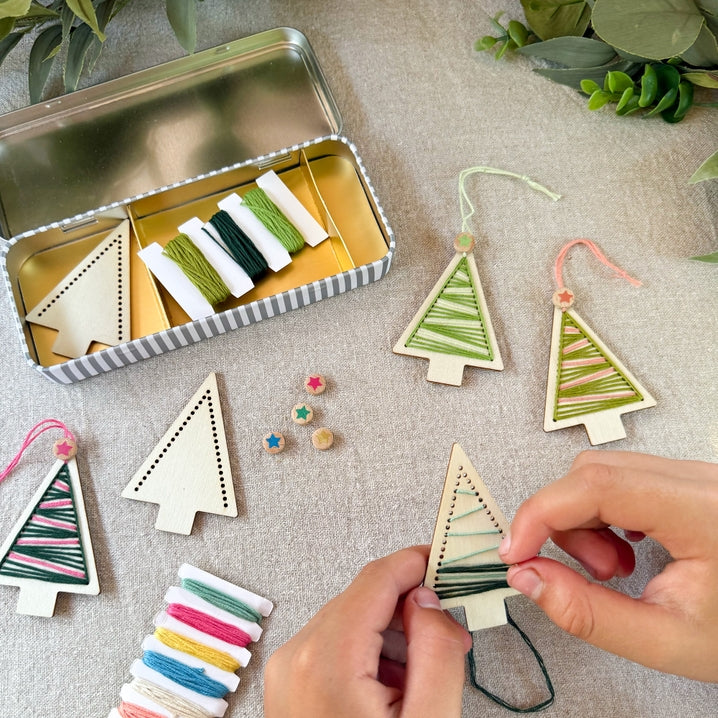 Cotton Twist: Stitched Christmas Tree Decoration Kit