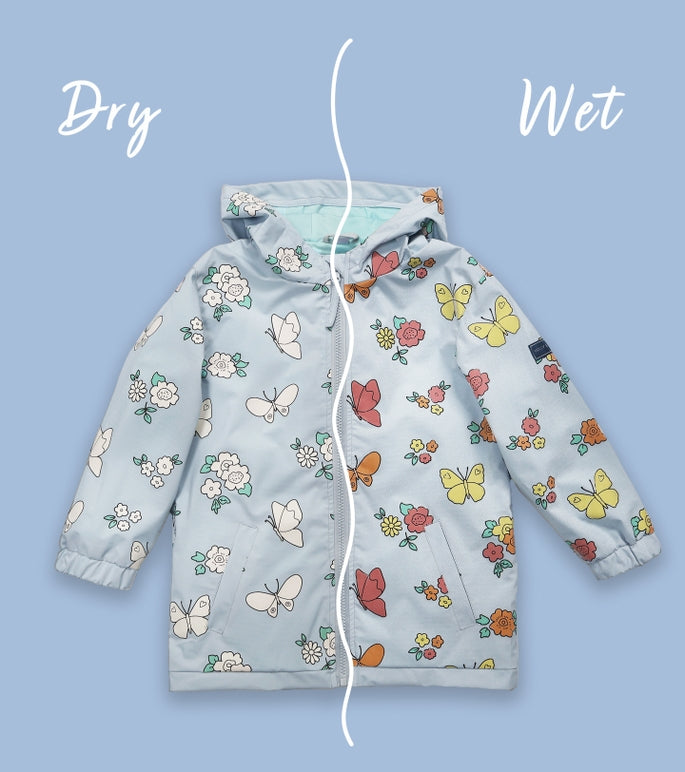 Holly & Beau: Flower and Butterfly Colour Changing Raincoat