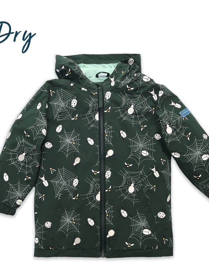 Holly & Beau: Green Bugs Colour Changing Raincoat