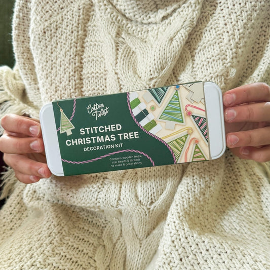 Cotton Twist: Stitched Christmas Tree Decoration Kit