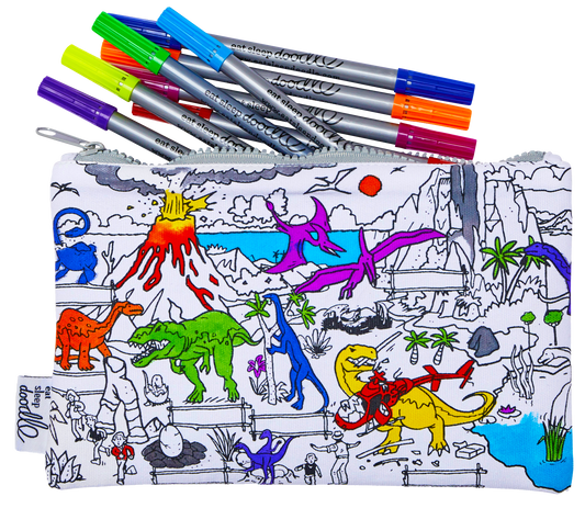 Eat Sleep Doodle dinosaur pencilcase