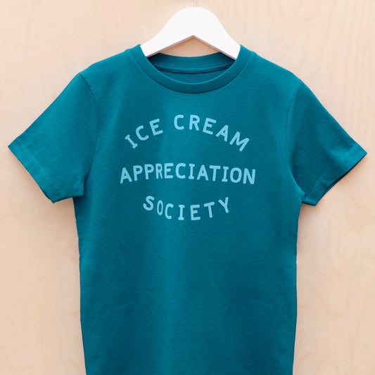Alphabet Bags - Ice Cream Appreciation Society - Kid's T-shirt - Ocean